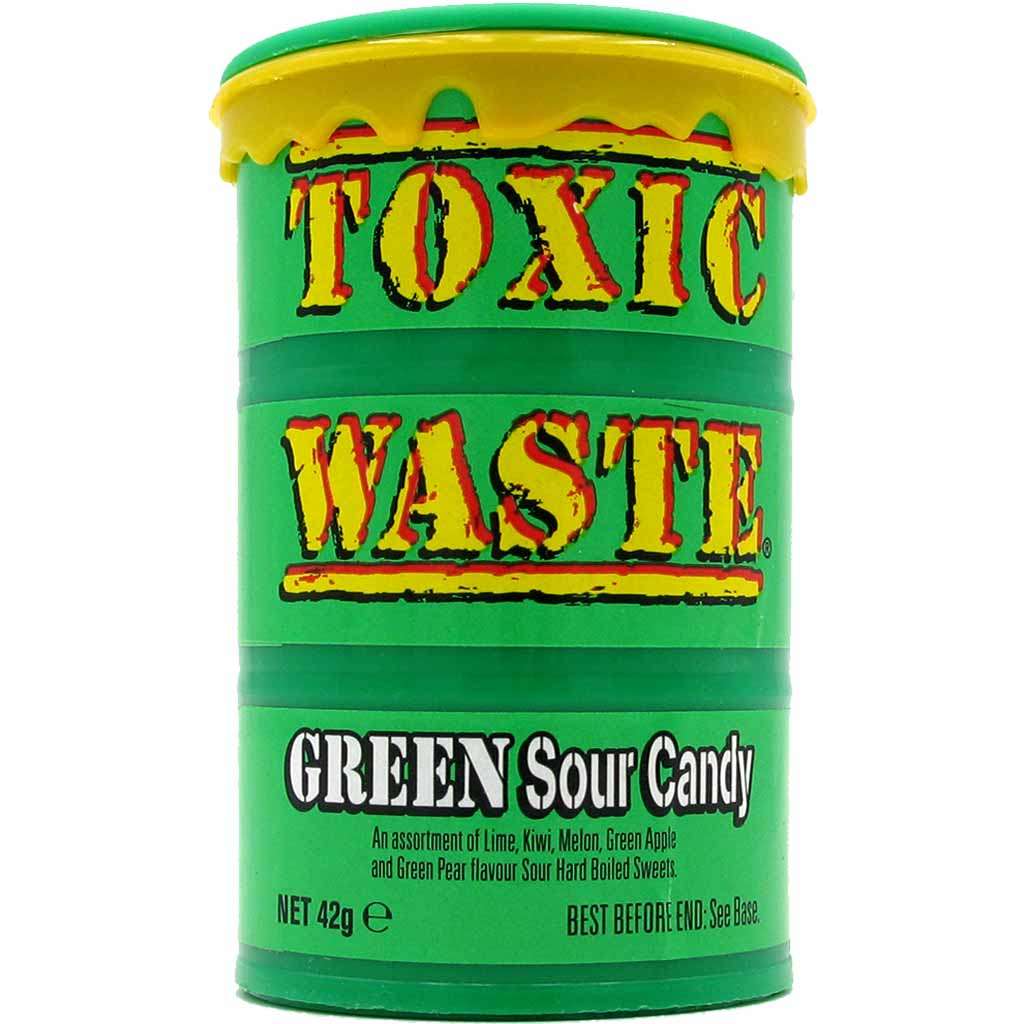 Toxic Waste - Green Sour Candy Drum 42g ( BLACK FRIDAY)