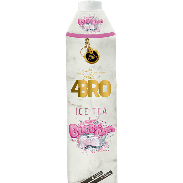 4 BRO ICE TEA BUBBLE GUM 1L (HALLOWEEN ANGEBOT)
