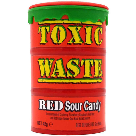 Toxic Waste - Red Sour Candy Drum 42g  ( BLACK FRIDAY)