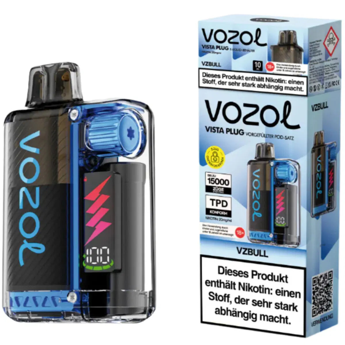 Vozol Vista Plug Starterkit - VZBull - 20mg Nikotin