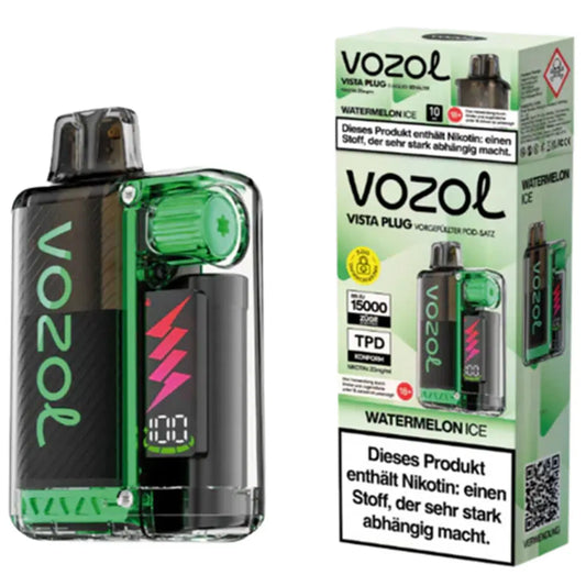 Vozol Vista Plug 15000 Prefilled Pod Kit – Watermelon Ice
